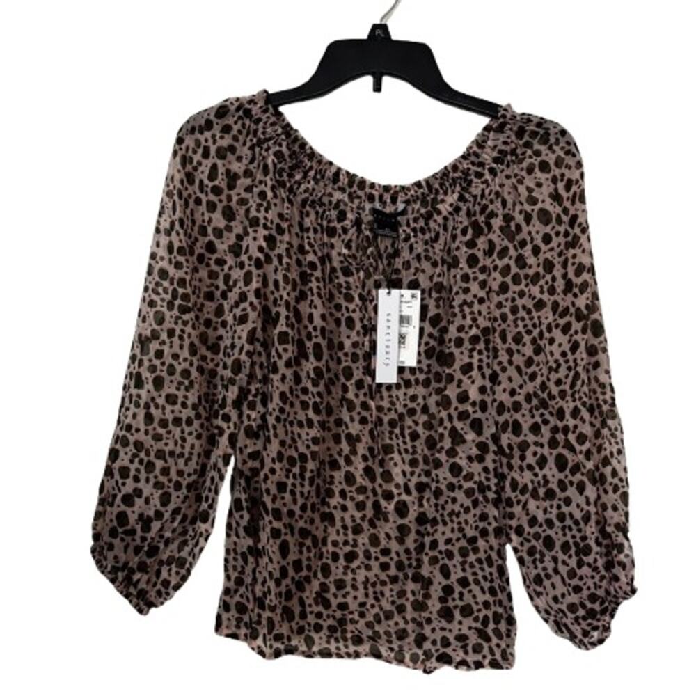 Sanctuary Women's Blouse Sz XS NWT Sheer Long Sleeve‎ Shirt